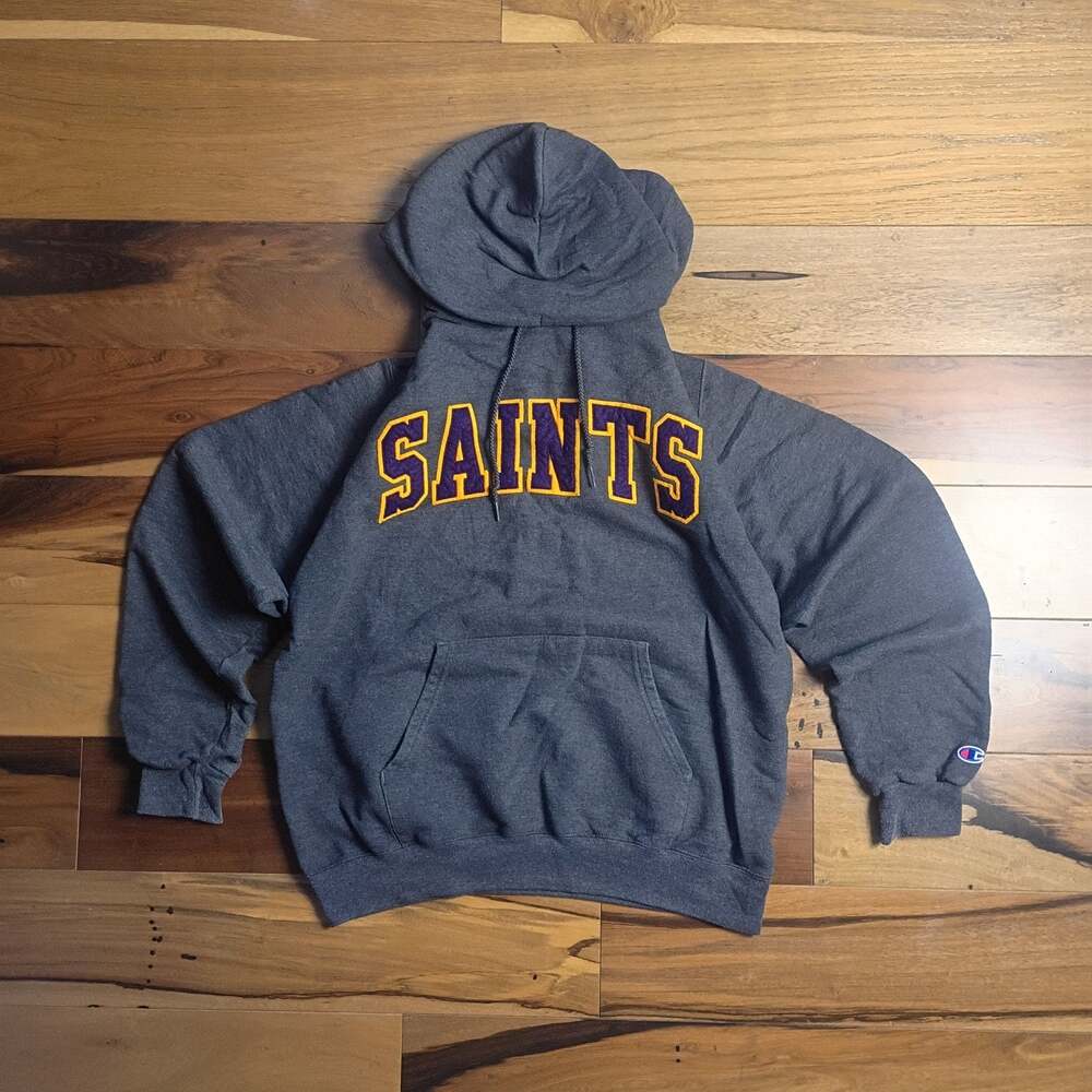 Champion Saints Arch Logo Charcoal Grey Hoodie